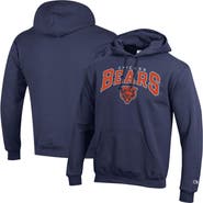 Champion Men's Champion Navy Chicago Bears Powerblend Arch over Logo Hoodie