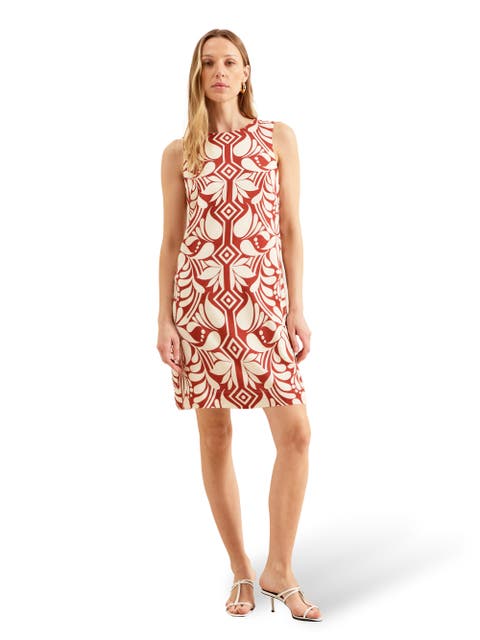 Tile Printed Shift Dress
