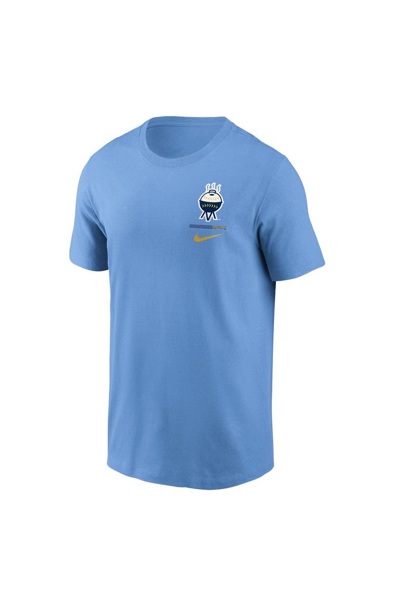 Nike Men's Nike  Light Blue Milwaukee Brewers City Connect 2-Hit T-Shirt, Alternate, color, 