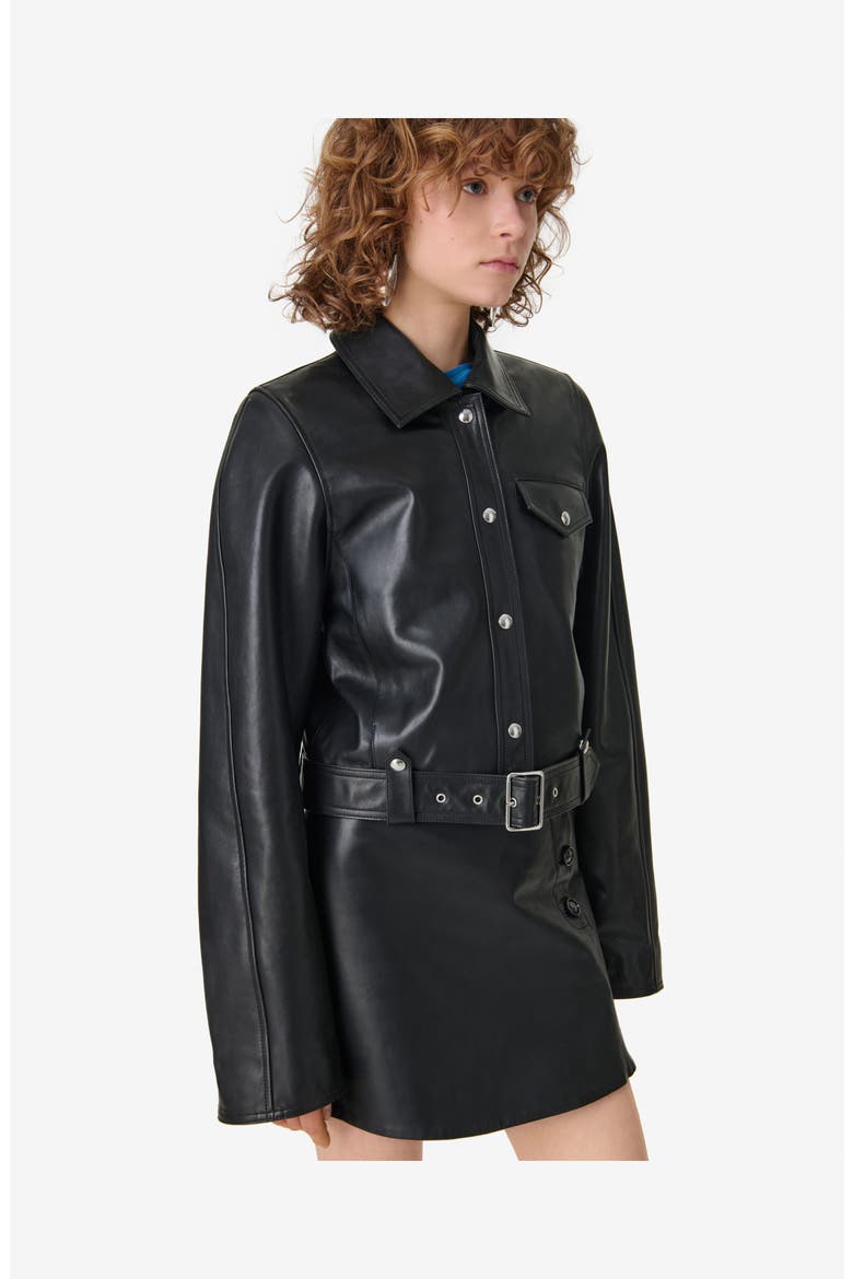 The Rapha Leather Jacket, Alternate, color, BLACK