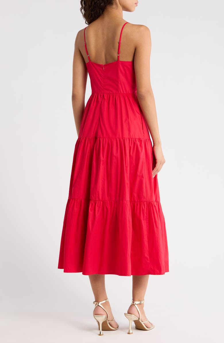 SUGARLIPS Love Letter Poplin Midi Dress, Alternate, color, Red