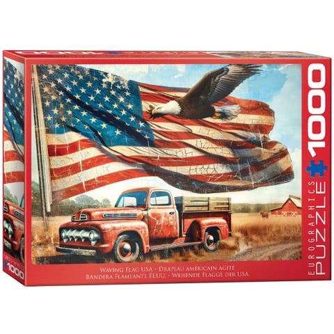 Waving Flag USA 1000 Piece Puzzle