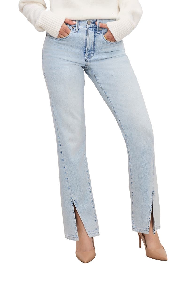 Good American Good Boy Straight Jeans, Main, color,