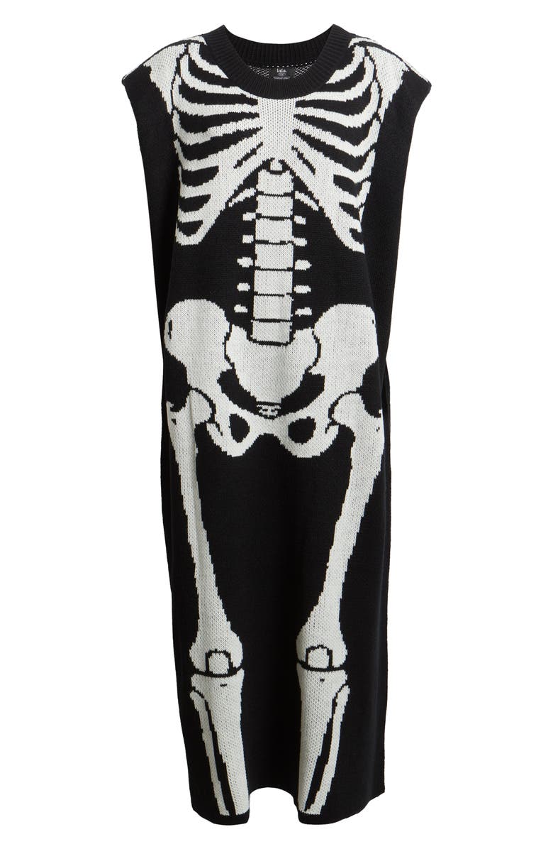 Dressed in Lala Big Reputation Skeleton Sleeveless Midi Dress, Main, color,