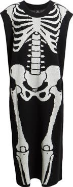 Dressed in Lala Big Reputation Skeleton Sleeveless Midi Dress