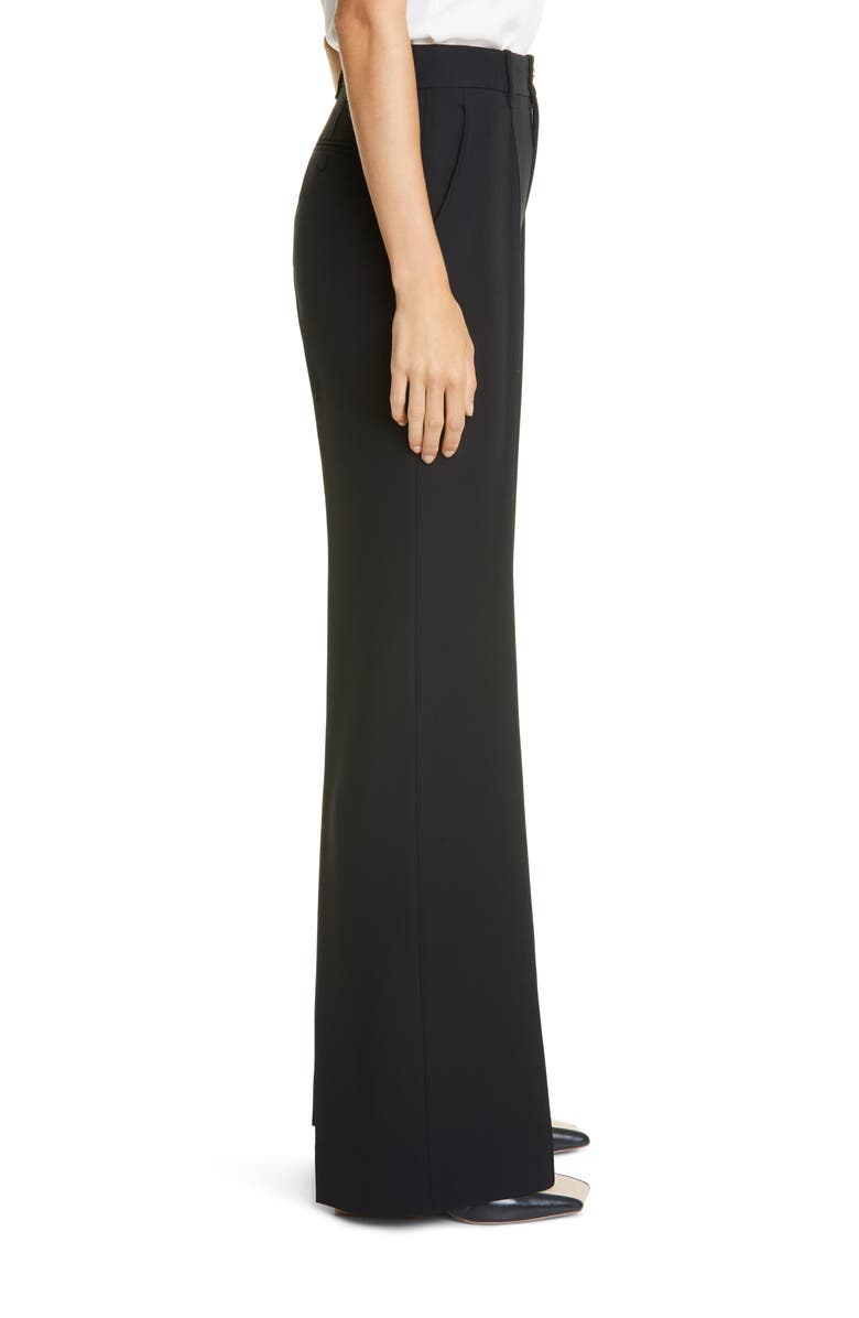 Gucci High Waist Silk & Wool Cady Crepe Flare Pants, Alternate, color, 