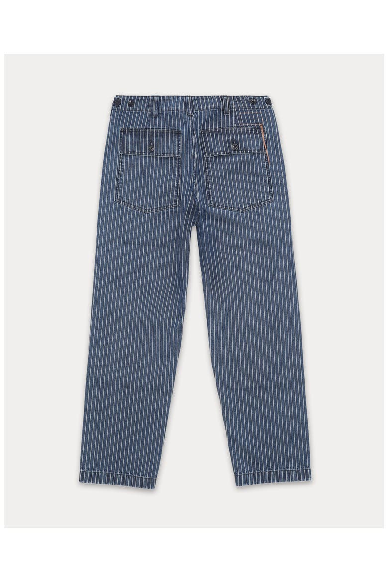 Newfatigue Pinstripe Fatigue Denim Trousers, Alternate, color, Bleach Wash