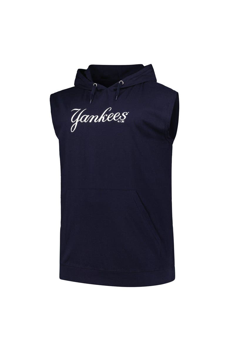 FANATICS Men's Fanatics Branded Aaron Judge Navy New York Yankees Name & Number Muscle Tank Hoodie, Alternate, color, 