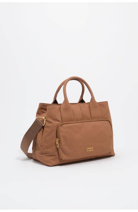 Large Cotton Pocket Handbag