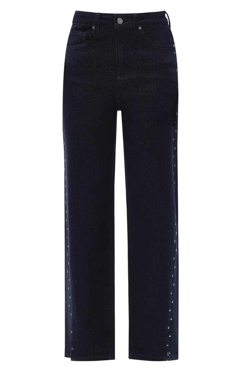 Bayeas High Waist Straight Leg Two-Tone Jeans, Alternate, color, Rinse Wash