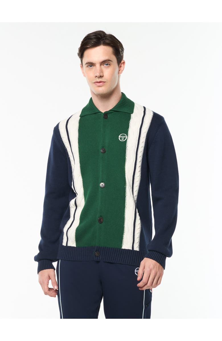 Sergio Tacchini Bruni Knit Cardigan, Main, color, Maritime Blue