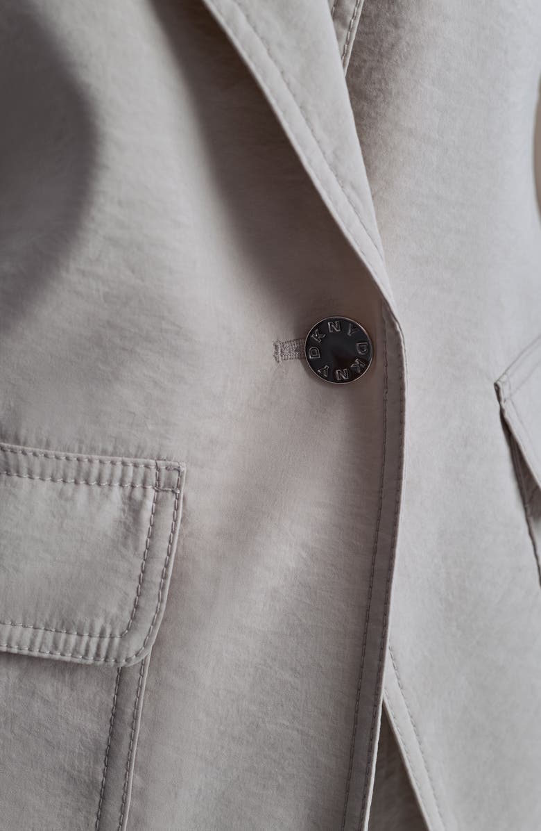 DKNY Faux Suede Fuji Blazer, Alternate, color, Pebble