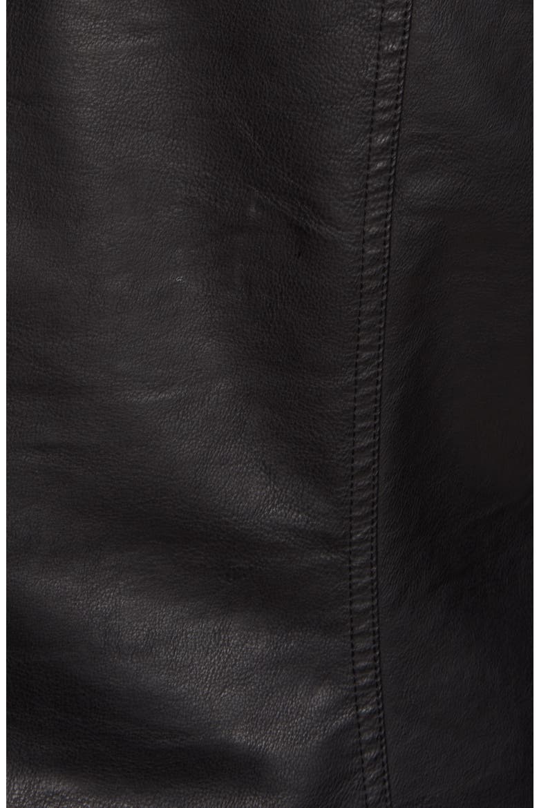 Levi's® Faux Leather Trucker Jacket with Faux Shearling Collar, Alternate, color, BLACK