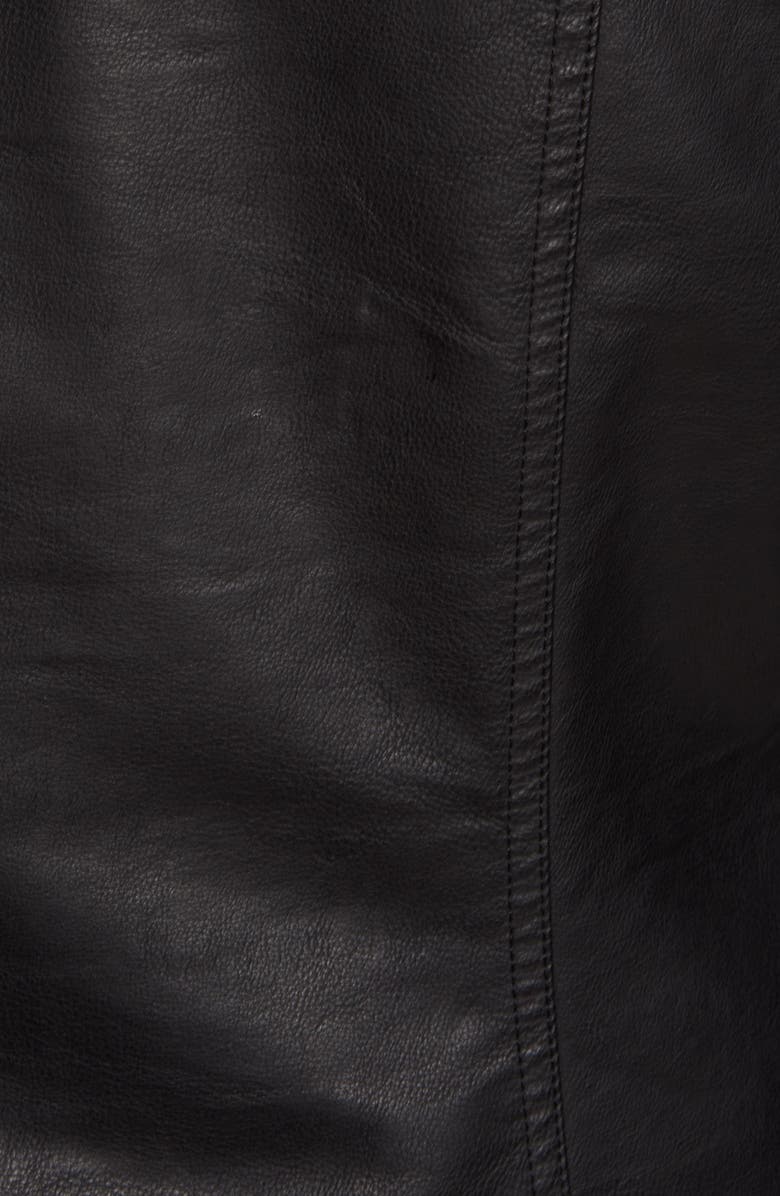 Levi's<sup>®</sup> Faux Leather Trucker Jacket with Faux Shearling Collar, Alternate, color,