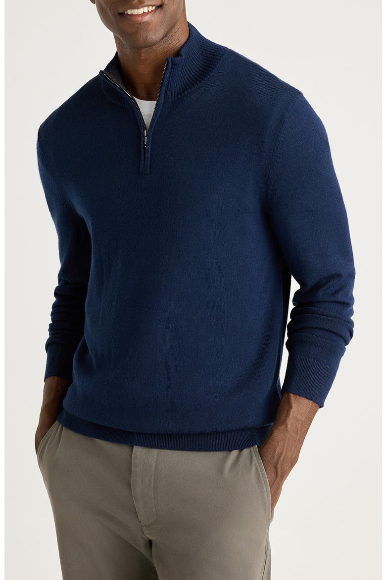 Shable Merino Wool Quarter Zip Sweater, Main, color, NAVY BLUE