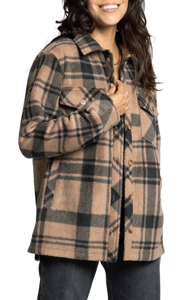 Thread 
Supply Santa Fe Plaid Fleece Shirt Jacket, Alternate, color, 