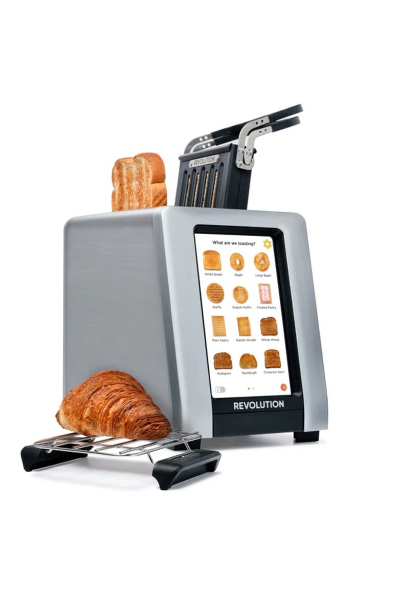 InstaGLO R180 Connect Plus Toaster + Toastie & Warming Rack, Main, color, Stainless Steel