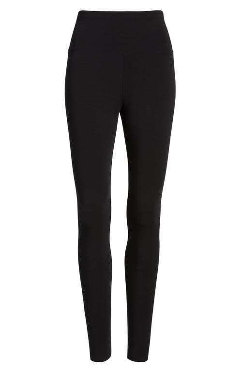 Eileen Fisher Cropped High-rise Jersey Leggings In Black