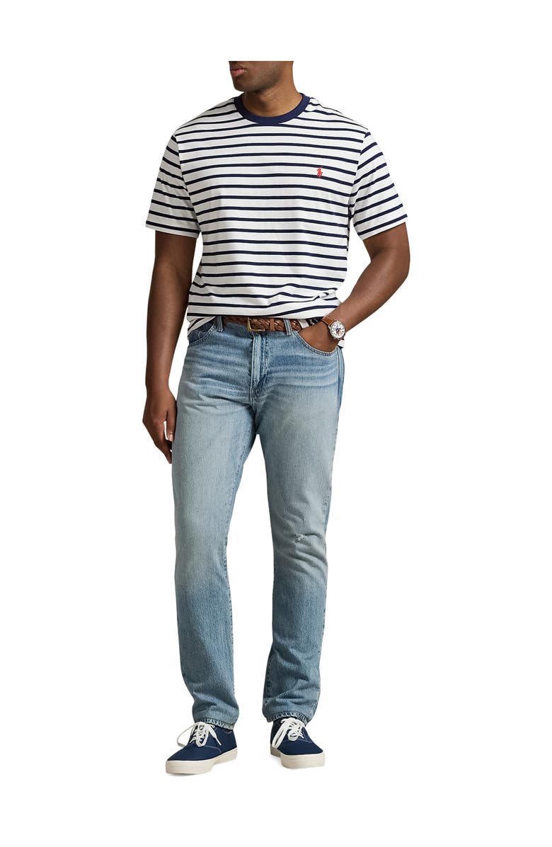 Polo Ralph Lauren Big & Tall Striped Jersey Crewneck T-Shirt, Alternate, color,