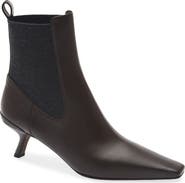 Brunello Cucinelli Snip Toe Kitten Heel Chelsea Boot