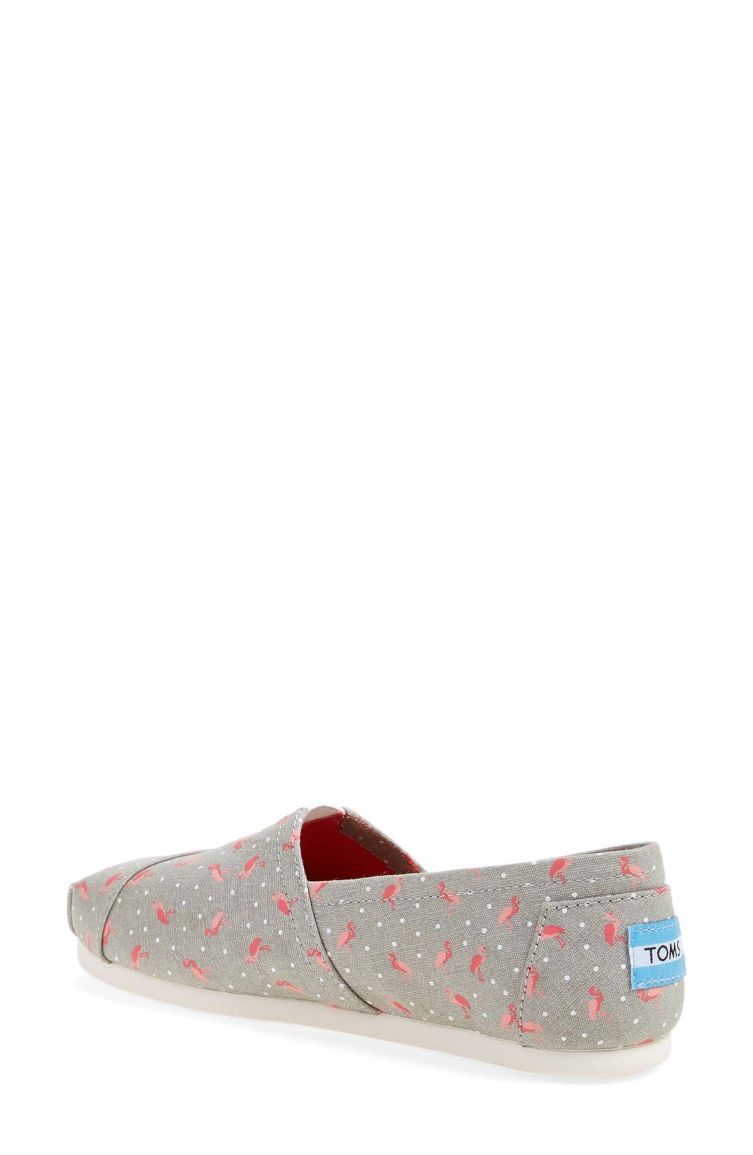 TOMS 'Classic - Flamingo' Slip-On, Alternate, color, 