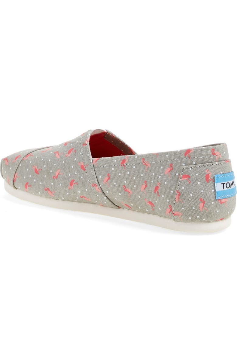 TOMS 'Classic - Flamingo' Slip-On, Alternate, color,