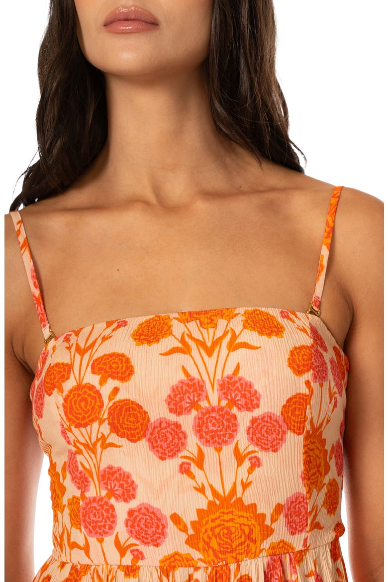 Petal Spell Primavera Lace-Up Back Maxi Cover-Up Sundress, Alternate, color, OPEN PINK