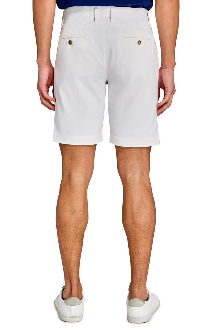 Slim Fit Solid Flat Front Shorts, Alternate, color, WHITE