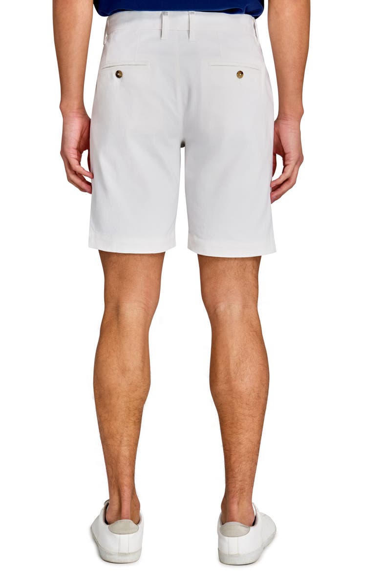 CONSTRUCT Slim Fit Solid Flat Front Shorts, Alternate, color, White