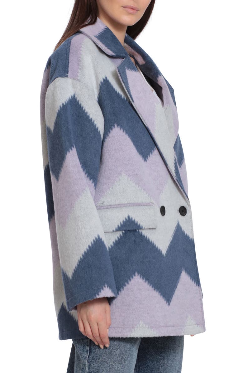 Avec Les Filles Oversize Chevron Peacoat, Alternate, color, 