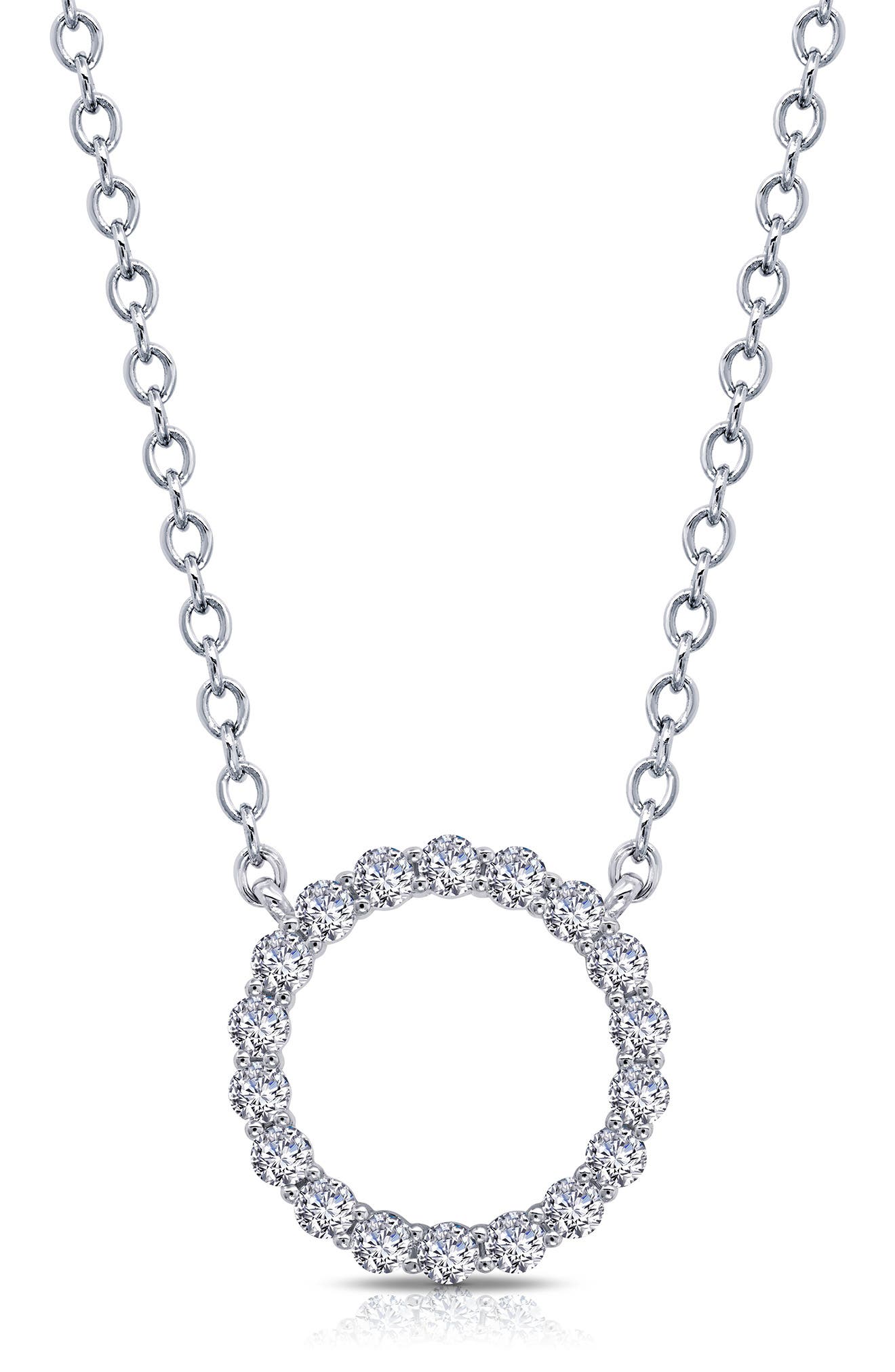 Lafonn Open Circle Simulated Diamond Pendant Necklace