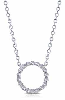Lafonn Open Circle Simulated Diamond Pendant Necklace