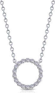 Lafonn Open Circle Simulated Diamond Pendant Necklace