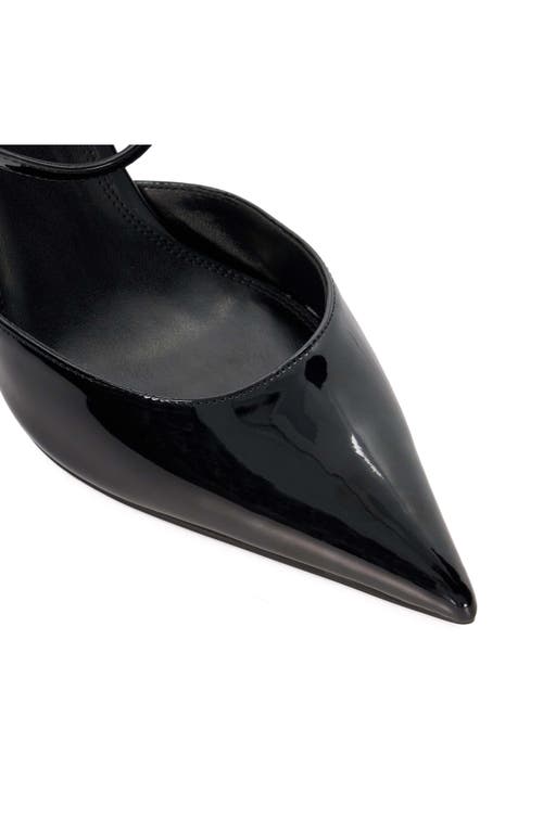 Dune London Channel Ankle Strap Pointed Toe Pump In Black