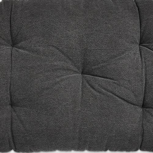 Tag Black Cotton Yarn Dyed Stone Wash Decorative Throw Pillow In Black