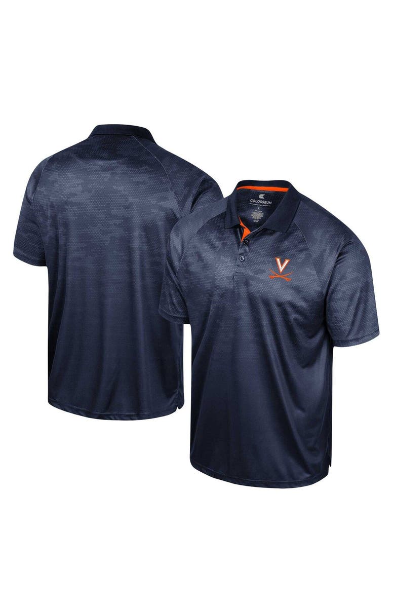 COLOSSEUM Men's Colosseum Navy Virginia Cavaliers Honeycomb Raglan Polo, Main, color, Navy