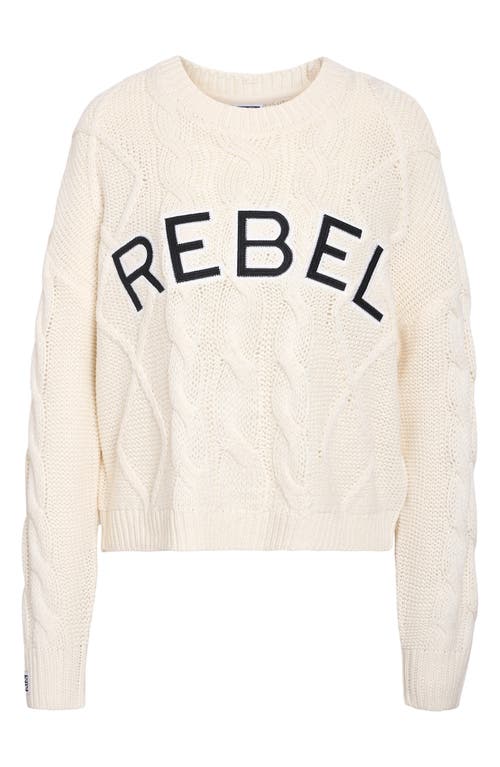 Noisy May Rebecca Cable Stitch Sweater In White