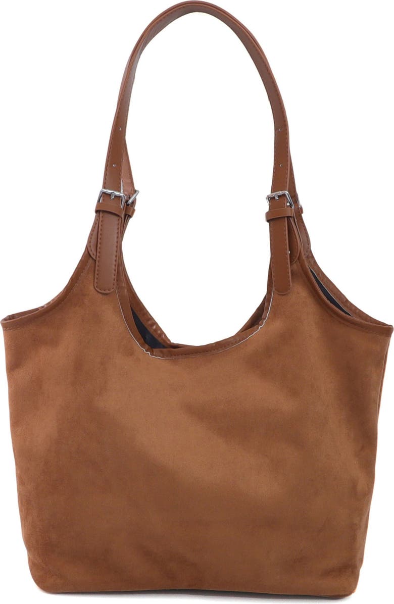 Adornia Rust Brown Shoulder Bag, Main, color, Brown