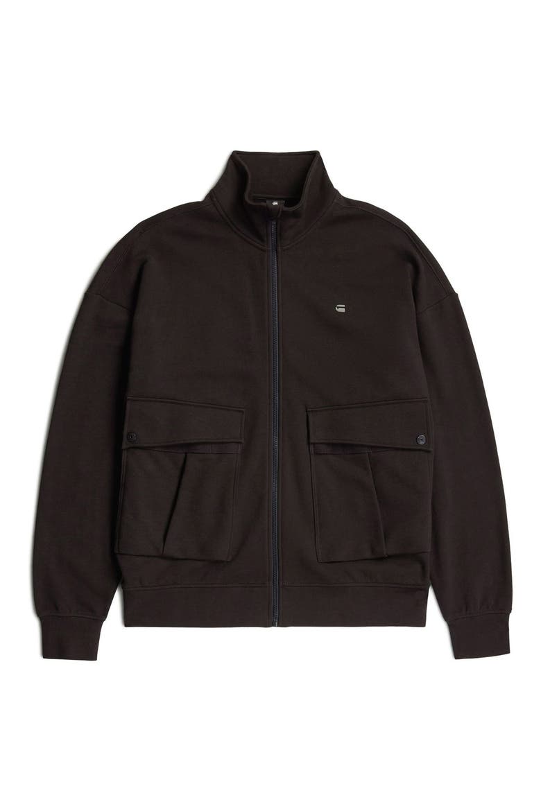 Rovic Zip-Up Sweatshirt, Alternate, color, DARK BLACK
