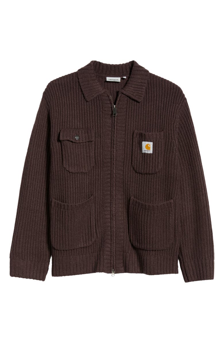 Carhartt Work In Progress Chore Sweater Jacket, Alternate, color, Palisander