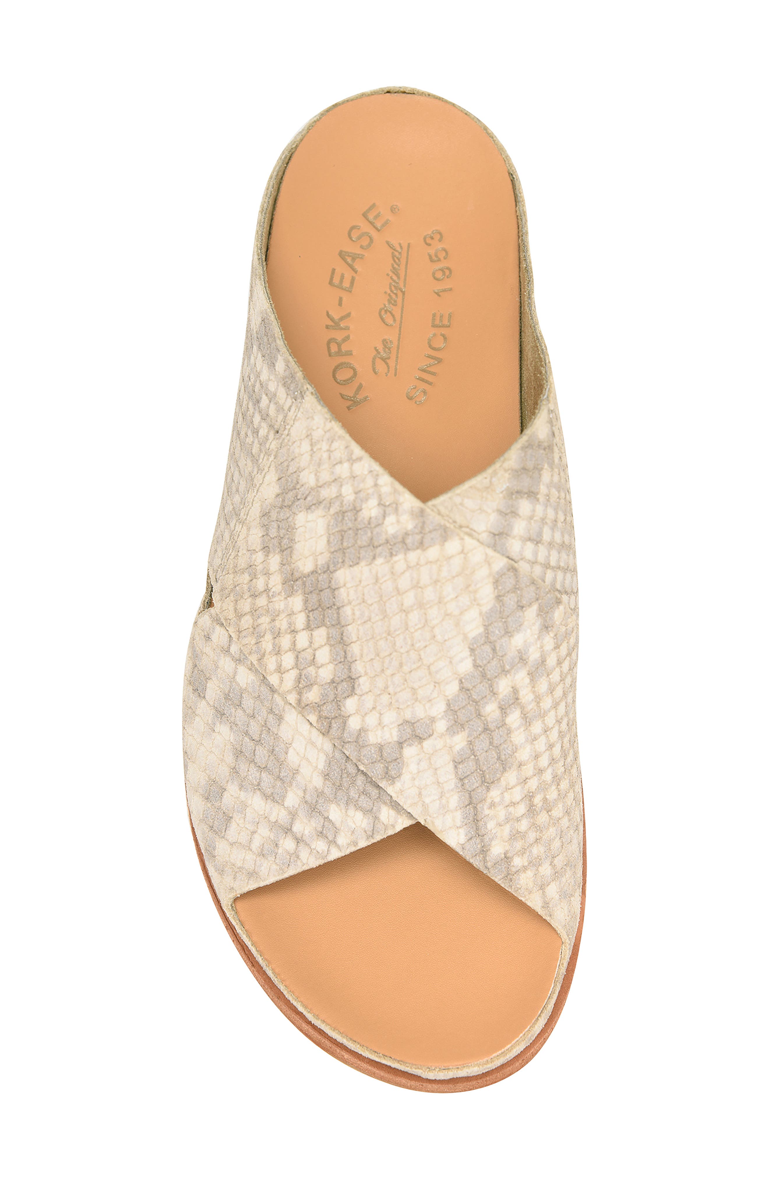 Tutsi Slide Sandal, Alternate, color, TAUPE SNAKE