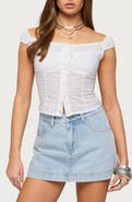 EDIKTED Laura Off the Shoulder Cotton Top