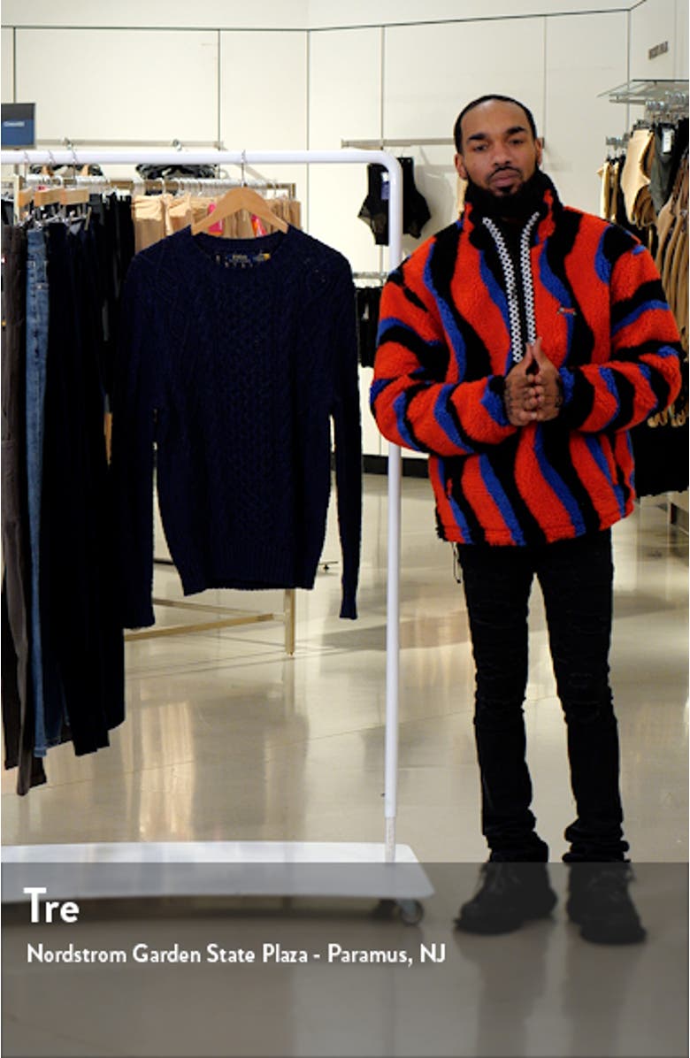 Cable Knit Cotton Fisherman Sweater, sales video thumbnail