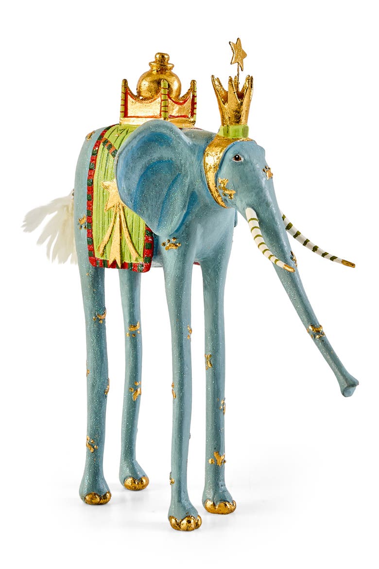 Patience Brewster Elephant Nativity Figurine, Alternate, color, BLUE