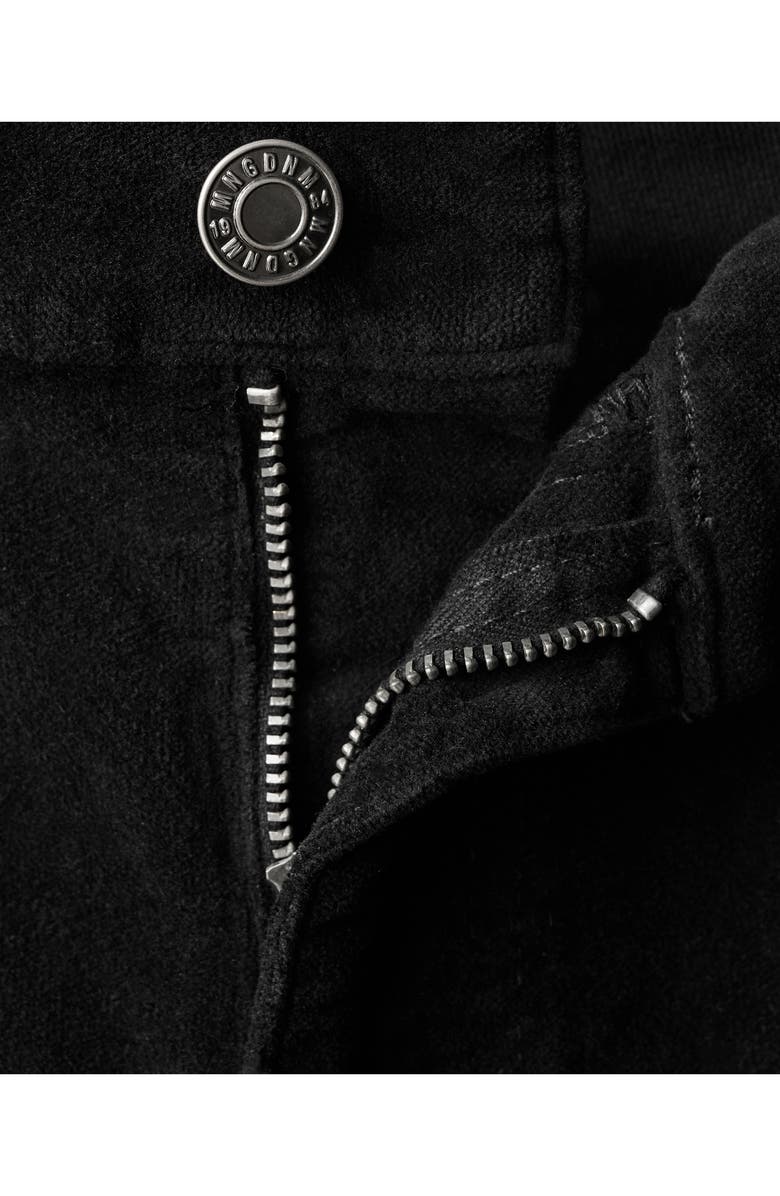 MANGO Flare Velvet Jeans, Alternate, color, Black