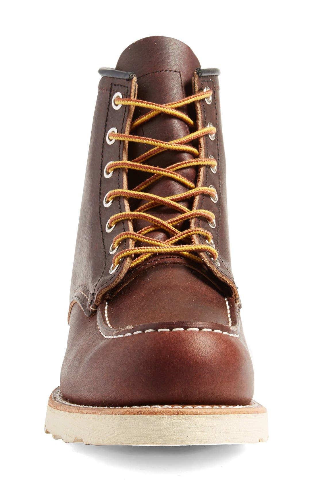 Red Wing 6 Inch Moc Toe Boot, Alternate, color, Brown Leather