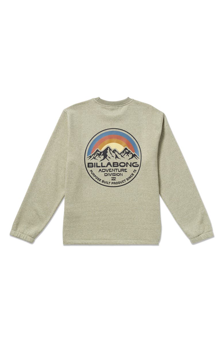Billabong Compass Crewneck Fleece Graphic Sweatshirt, Alternate, color, Sage Heather