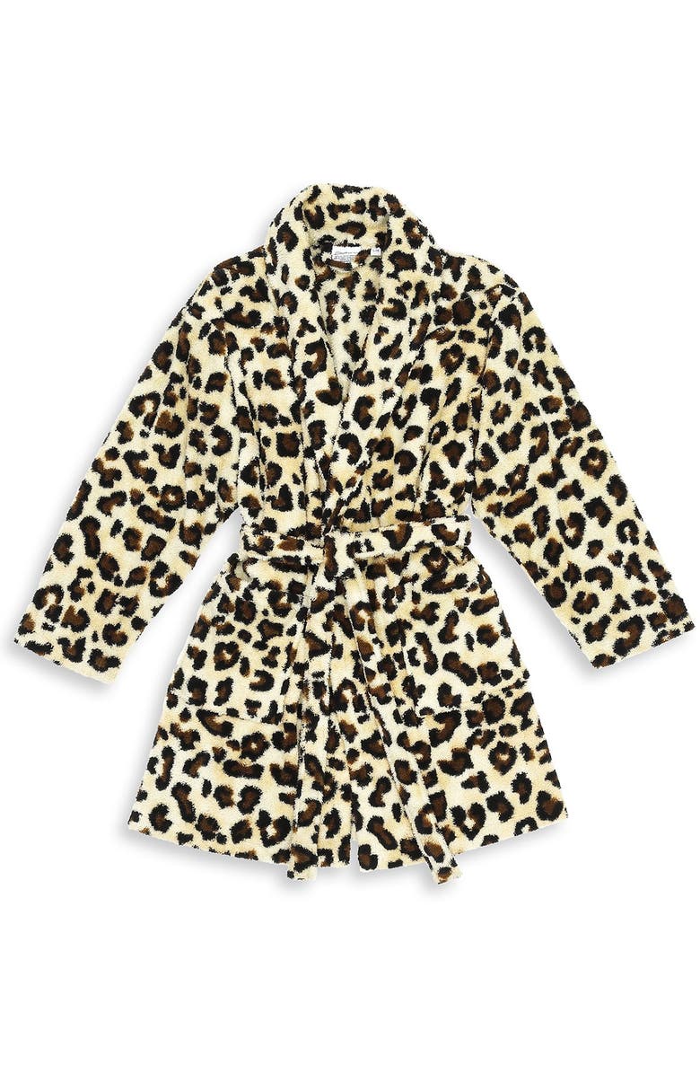 Linum Home Textiles Super Plush Leopard Print Bathrobe, Alternate, color,