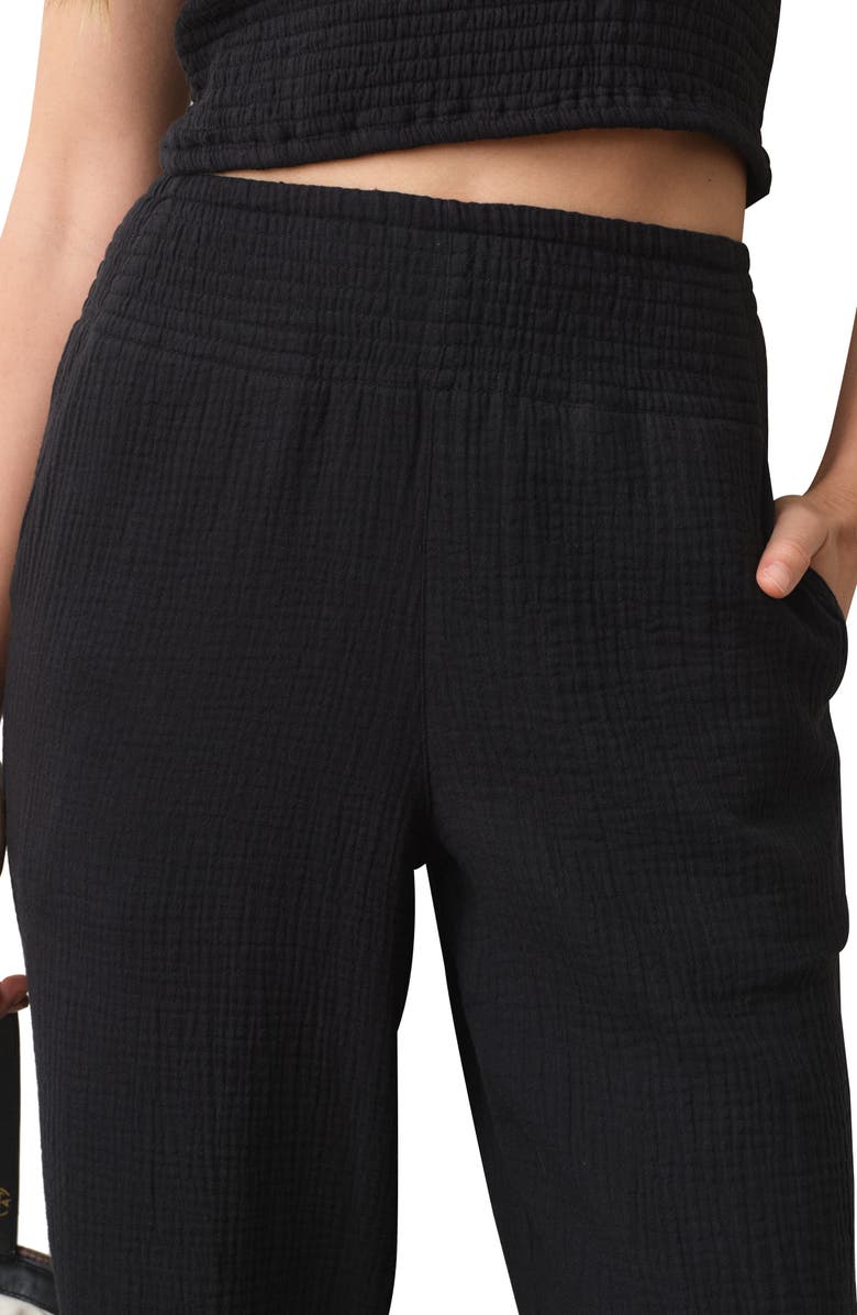 Marine Layer Isla Pull-On Double Cloth Wide Leg Pants, Alternate, color, 