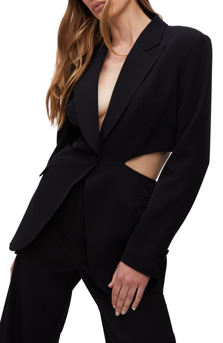 Bardot Cassian Cutout Blazer, Alternate, color, 